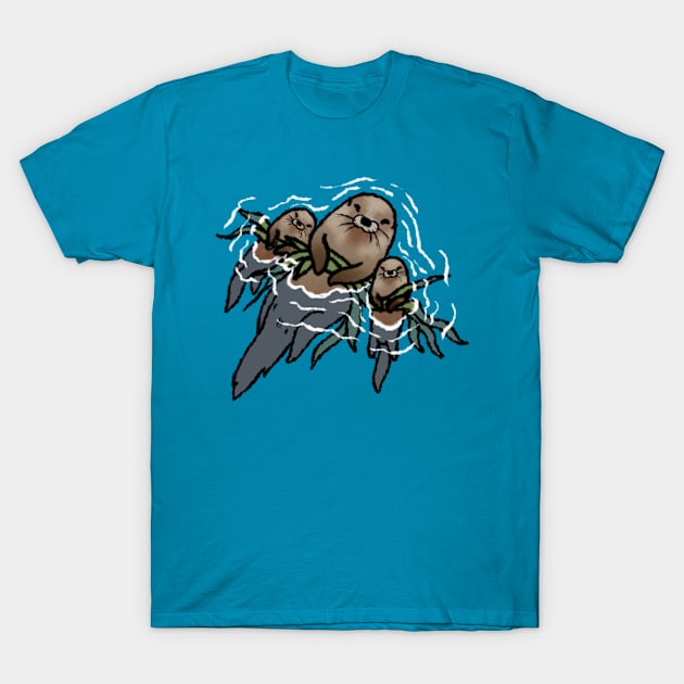 Joyful June Otters T-Shirt by Tayleaf